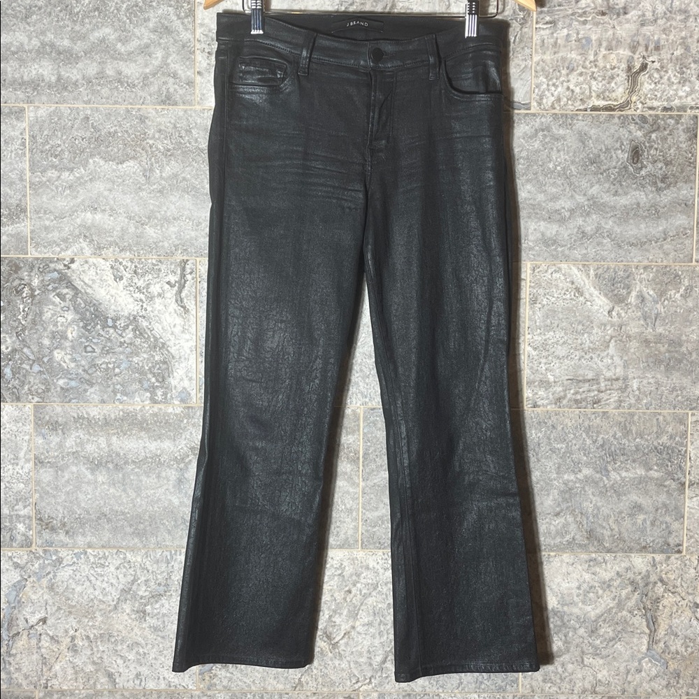J Brand “Selena” Mid-Rise Cropped Bootcut – Size 29 — Galactic Black - Picture 5 of 10